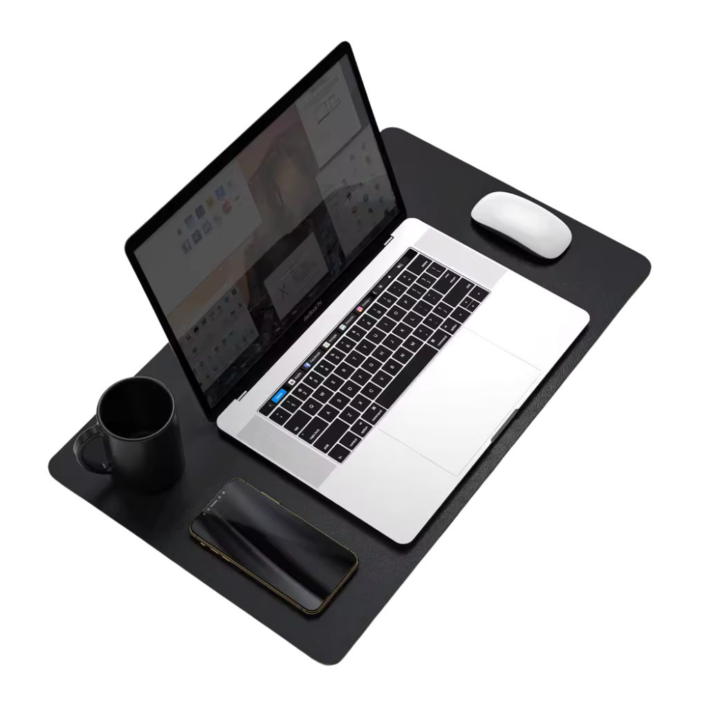 LeaderShield™ - Leder/PU Unterlage für Bürotisch - 30x60cm