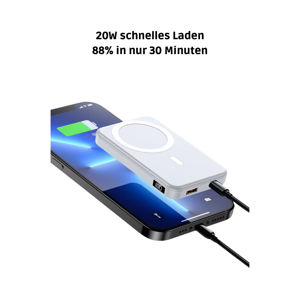 ChargePro™ - 20W Magsafe Powerbank mit Kabelfunktion für Laptop/Handy/Tablet
