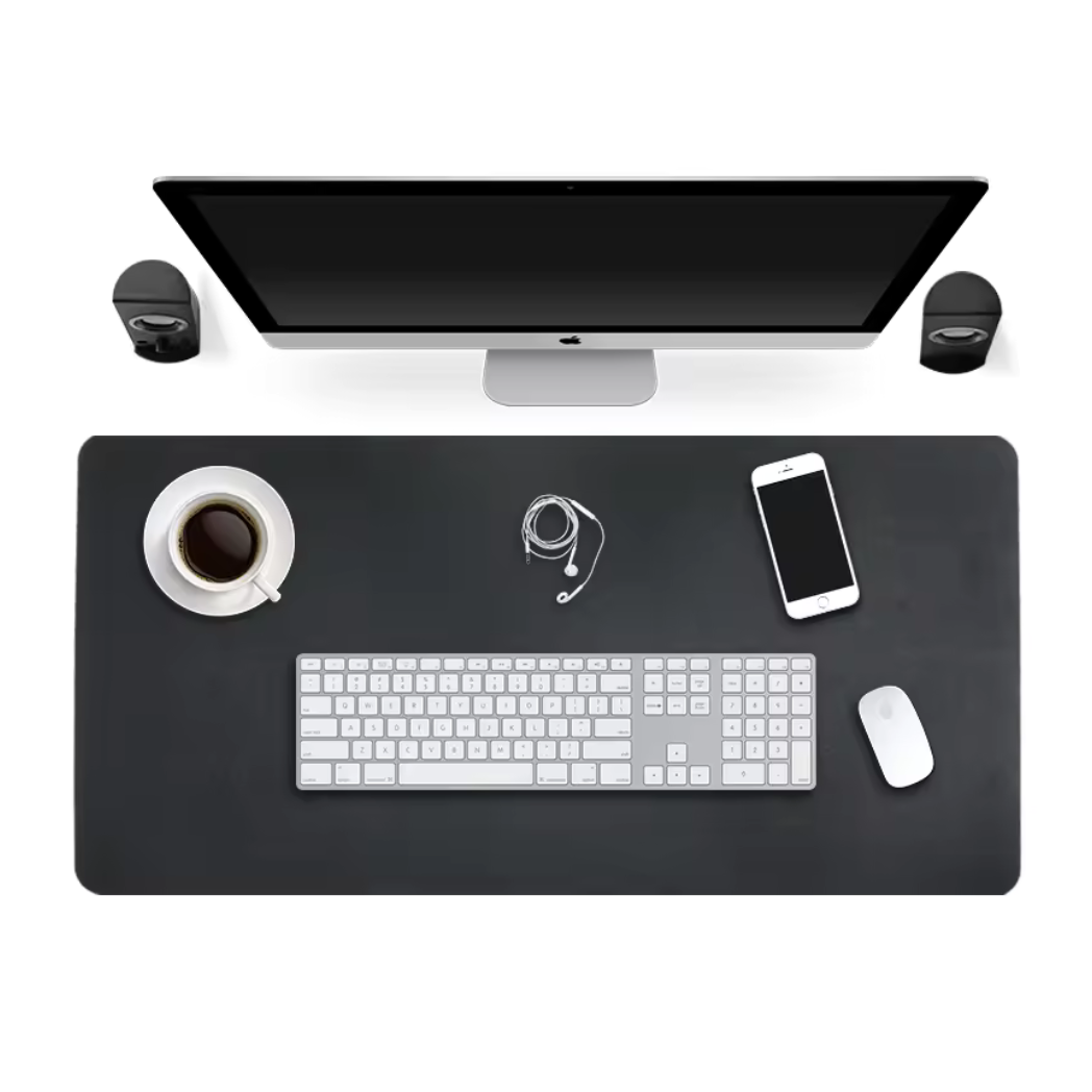 LeaderShield™ - Leder/PU Unterlage für Bürotisch - 30x60cm