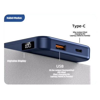 ChargePro™ - 20W Magsafe Powerbank mit Kabelfunktion für Laptop/Handy/Tablet