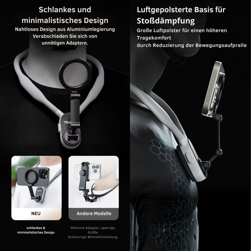 Telesin™ Neckmount - Hals/Nacken Magnetische Halterung für Smartphones