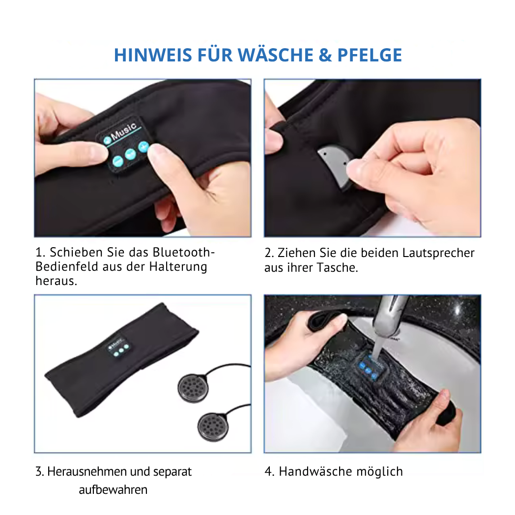 Sleepguard™ - Elastische Bluetooth Augenbinde mit Lautsprecherfunktion