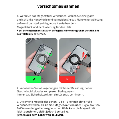 Telesin™ Neckmount - Hals/Nacken Magnetische Halterung für Smartphones