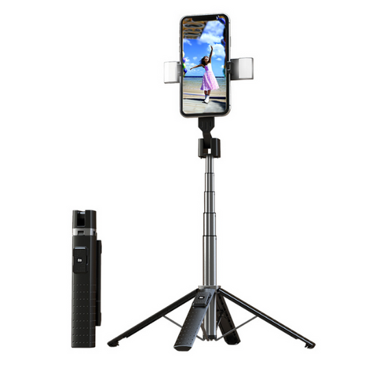 Quadpod - 2in1 Bluetooth LED Selfie-Stick/Stativ
