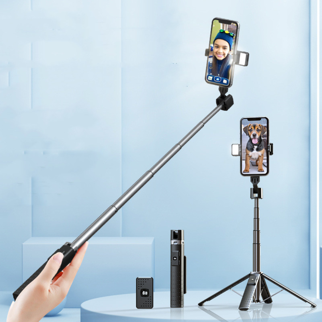 LuminaPod - 2in1 Bluetooth LED Selfie-Stick/Stativ